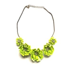 Lime green statement necklace